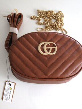 QUILTED Convertible CROSSBODY Fanny Pack BROWN  3 AM FOREVER
